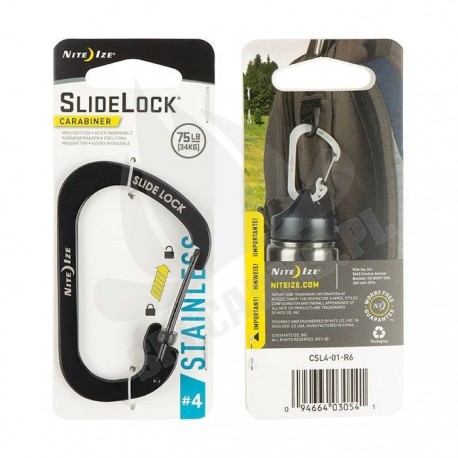 Nite Ize Karabinek SlideLock Carabiner 4 Czarny CSL4-01-R6