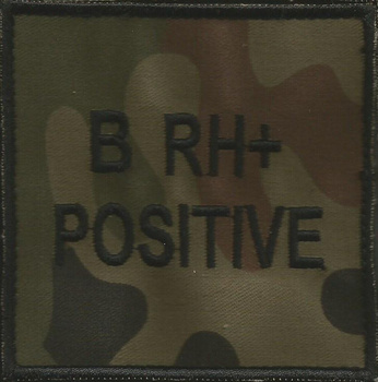 Naszywka grupa krwi B RH+ wz2010