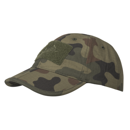 Czapka Helikon Baseball FOLDING PolyCotton Ripstop PL Woodland