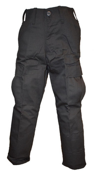 Spodnie wojskowe dziecięce czarne bojówki