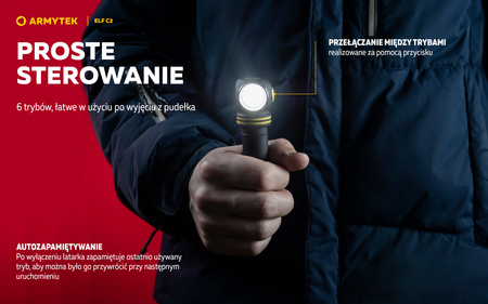 Latarka czołowa Armytek Elf C2 USB White