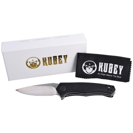 Nóż składany Kubey Cadmus Black G10 Damascus by Max
