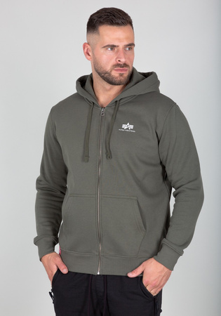 Bluza z kapturem Alpha Industries Basic Zip Hoody SL  dark green