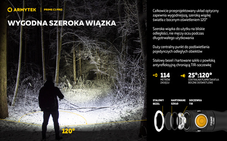 Latarka EDC Armytek Prime C1 Pro Magnet USB White