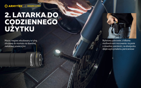 Latarka czołowa Armytek Wizard C2 Pro Magnet USB White