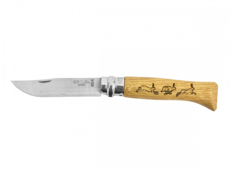 NÓŻ OPINEL 8 INOX MYŚLIWSKI SERIA ANIMAL - ZAJĄC