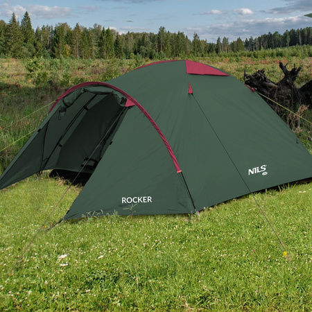 NAMIOT KEMPINGOWY ROCKER ZIELONO-CZERWONY NILS CAMP 3os