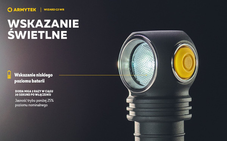 Latarka czołowa Armytek Wizard C2 WR Magnet USB Warm