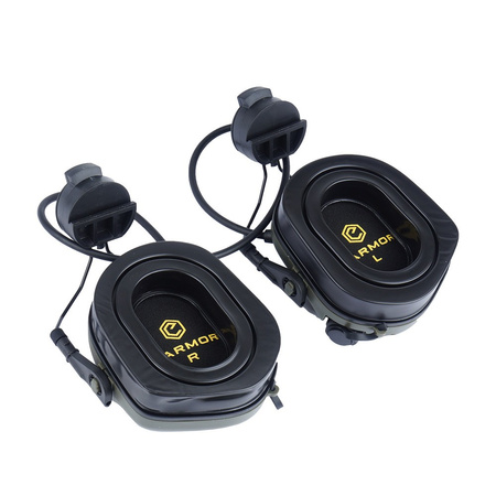 Earmor Zestaw słuchawkowy do hełmów M32H PLUS Montaż ARC Zielony M32H-FG/ARC (PLUS)