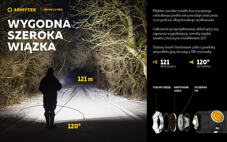 Latarka EDC Armytek Prime C2 Pro Magnet USB Warm