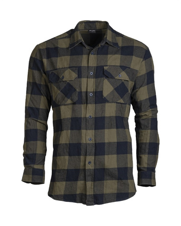 Koszula Flanelowa Mil-Tec Czarna/Olive