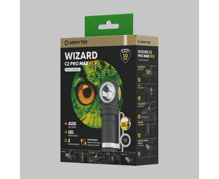 Latarka czołowa Armytek Wizard C2 Pro Max LR Magnet USB White