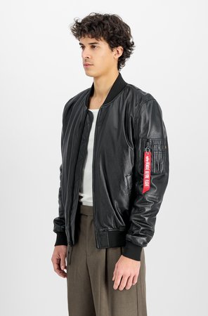 Kurtka Alpha Industries MA-1 Leather Jacket czarna