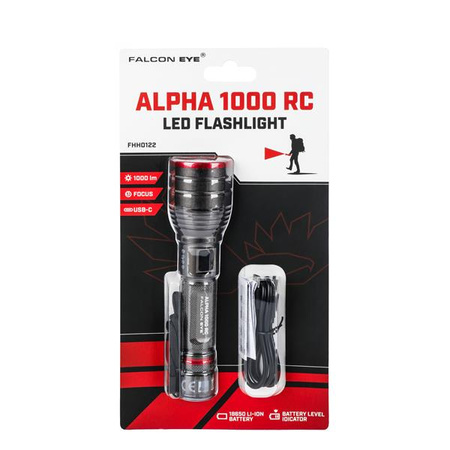Latarka ręczna Falcon Eye LED ALPHA 1000 RC fokus ładowalna