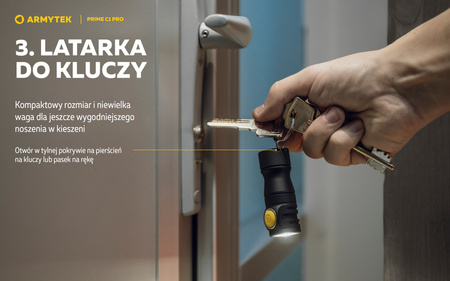 Latarka EDC Armytek Prime C1 Pro Magnet USB White