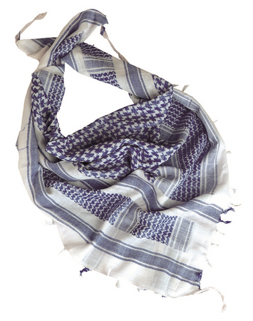 Chusta Arafatka Shemagh Mil-Tec White/Blue