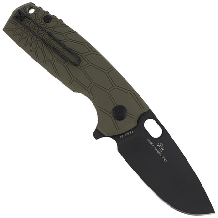 Nóż składany Fox Core OD Green FRN, Cerakote Black N690 by Jesper Voxnaes