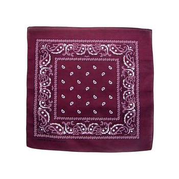 Chusta bandana 55x55 Bordowa