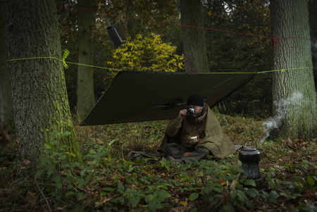 Ponczo Helikon U.S. Model Taiga Green