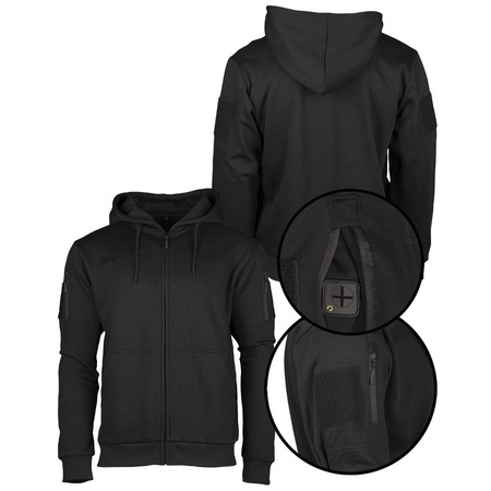 Bluza Mil-Tec Tactical Hoodie Zipper Czarna
