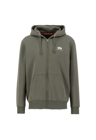 Bluza z kapturem Alpha Industries Basic Zip Hoody SL  dark green