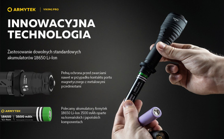 Latarka taktyczna myśliwska Armytek Viking Pro Magnet USB
