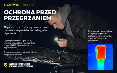 Latarka czołowa Armytek Wizard C2 Pro Magnet USB White