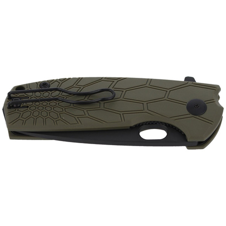 Nóż składany Fox Core OD Green FRN, Cerakote Black N690 by Jesper Voxnaes