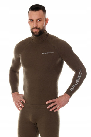 Bluza termoaktywna męska Brubeck RANGER WOOL khaki