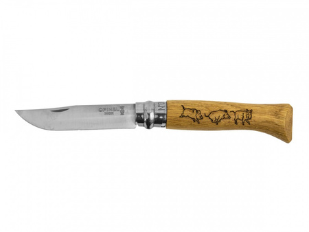 NÓŻ OPINEL 8 INOX MYŚLIWSKI SERIA ANIMAL - DZIK