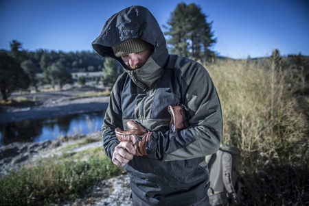 Rękawiczki Helikon Ranger Winter - Brązowe