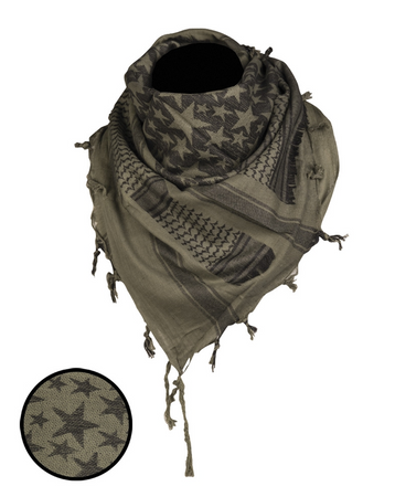 Chusta Arafatka Shemagh Mil-Tec STARS Olive/Black