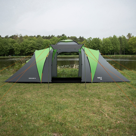 NAMIOT KEMPINGOWY HIGHLAND IV ZIELONO-SZARY NILS CAMP 2x2os