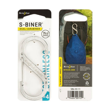 Nite Ize Karabinek S-Biner 4 Stalowy SB4-03-11
