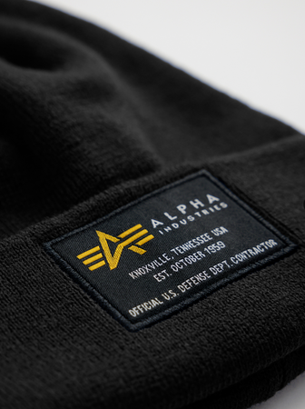 Czapka Alpha Industries Crew Beanie Black