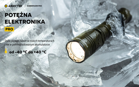 Latarka taktyczna myśliwska Armytek Dobermann Pro Magnet USB Warm Olive