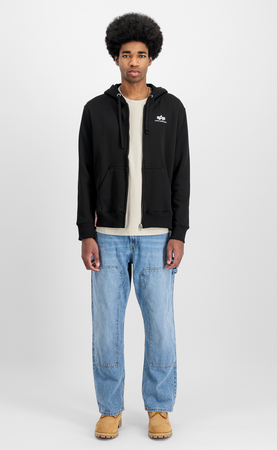Bluza z kapturem Alpha Industries Basic Zip Hoody SL Czarna