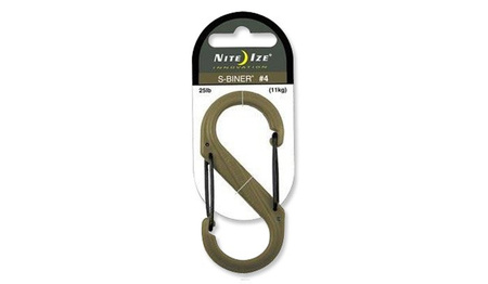 Nite Ize Karabinek S-Biner 4 Plastic Black Gate Coyote SBP4-03-28BG