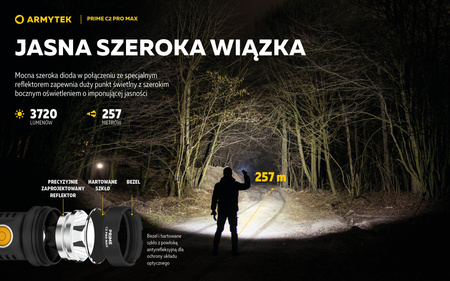 Latarka Armytek Prime C2 Pro Max Magnet USB Warm