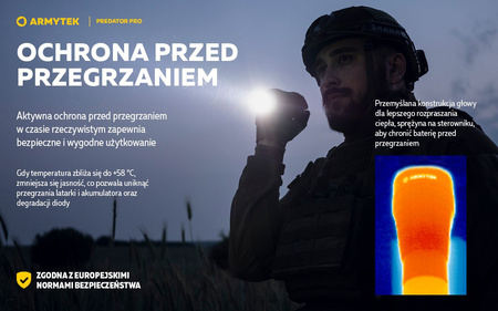 Latarka taktyczna myśliwska Armytek Predator Pro Magnet USB