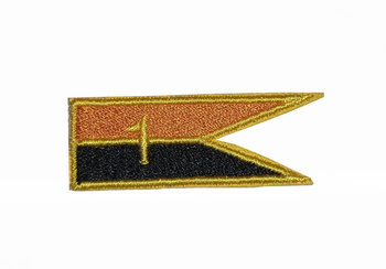 Proporczyk na beret 1 Warszawska Brygada Pancerna haftowany