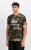 Koszulka Alpha Industries Basic Basic Big Logo Camo Woodland
