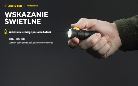 Latarka EDC Armytek Prime C1 Pro Magnet USB White