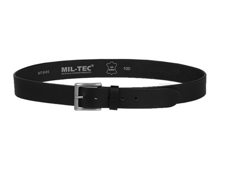 Mil-Tec Skórzany pasek ze srebrną klamrą 130