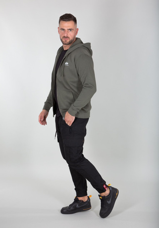 Bluza z kapturem Alpha Industries Basic Zip Hoody SL  dark green