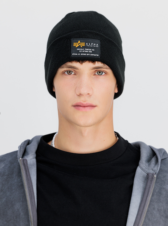Czapka Alpha Industries Crew Beanie Black