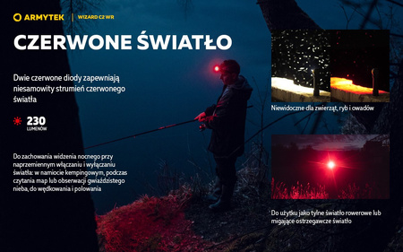 Latarka czołowa Armytek Wizard C2 WR Magnet USB
