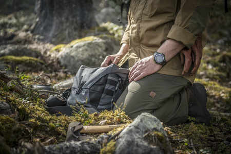 Torba Bushcraft Haversack - Cordura - Olive Green / Czarna B
