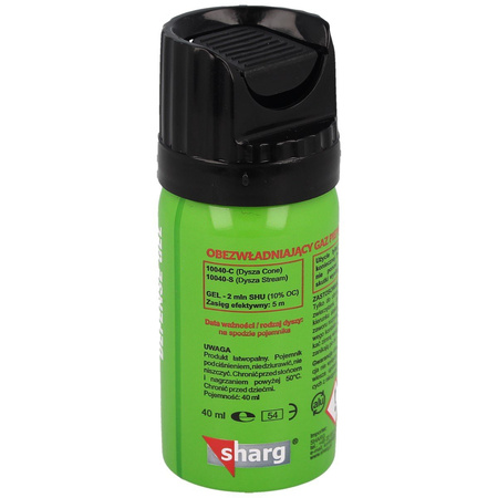 Gaz pieprzowy Sharg Defence Green Gel 2mln SHU 40ml Stream