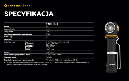 Latarka czołowa Armytek Elf C2 USB White